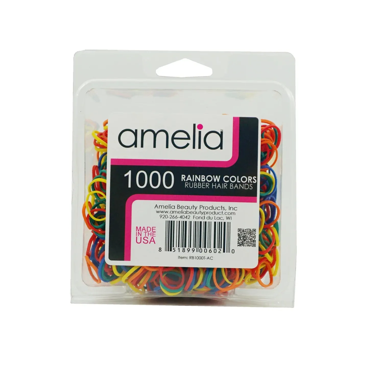1000 Rainbow Mix Rubber Band Elastics