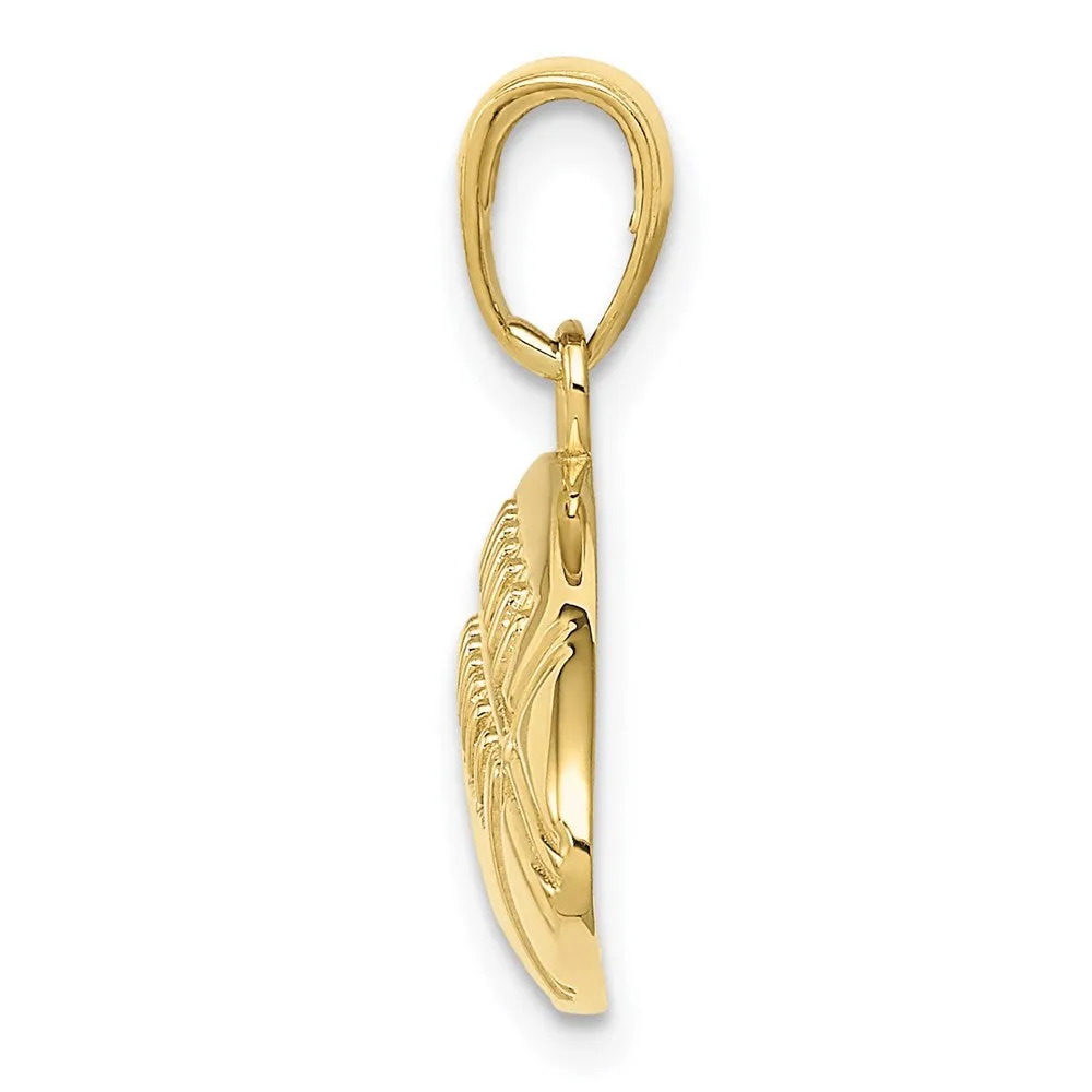 10K Diamond-Cut Medium Football Charm