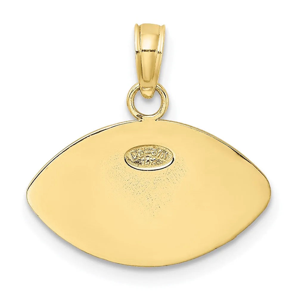 10K Engraveable Football Charm
