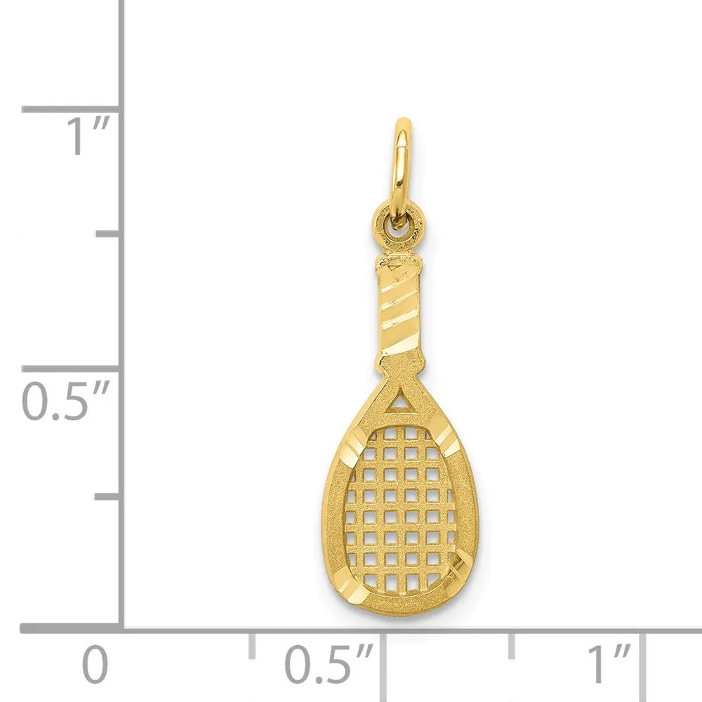10k Solid Racquetball Racquet Charm