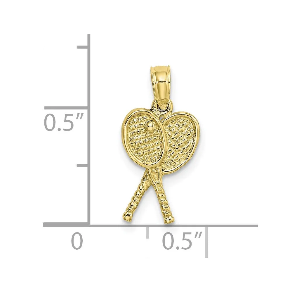 10K Tennis Racquets Pendant