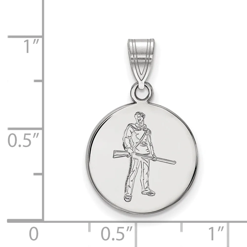 10K White Gold West Virginia University Medium Disc Pendant