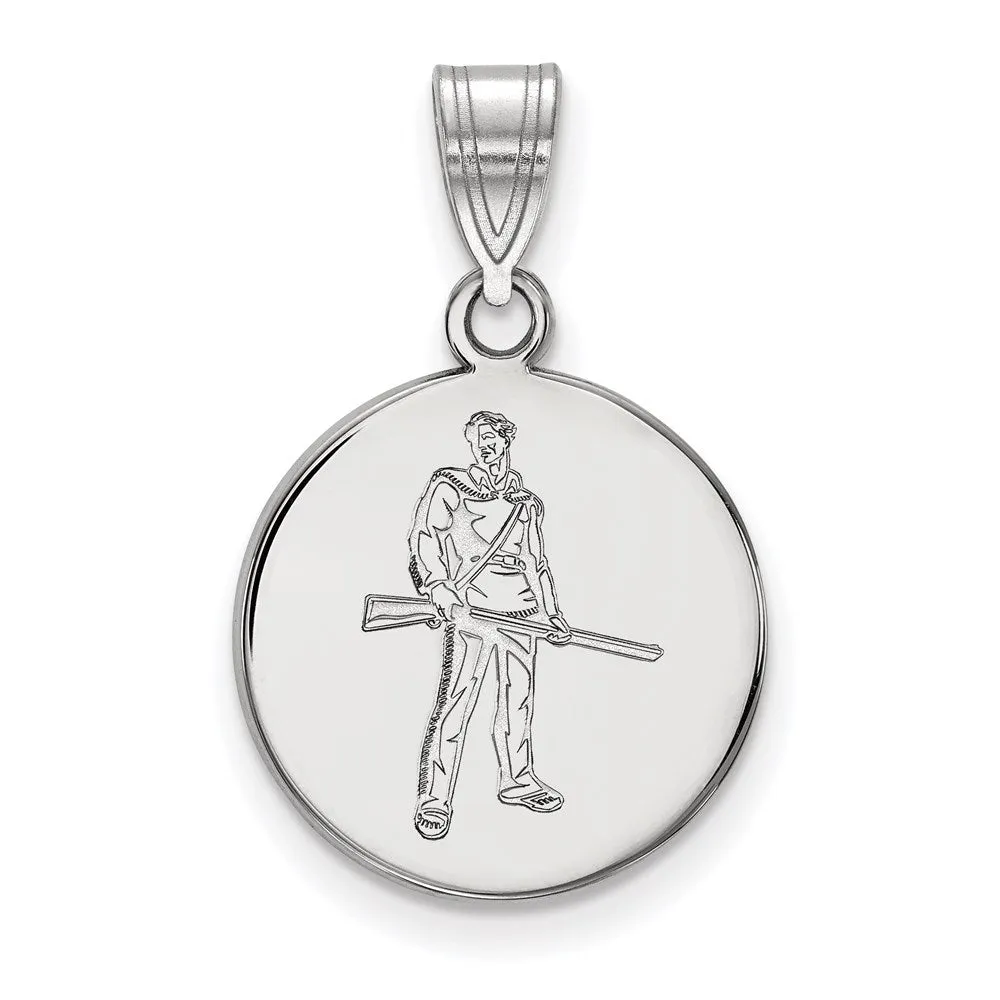 10K White Gold West Virginia University Medium Disc Pendant
