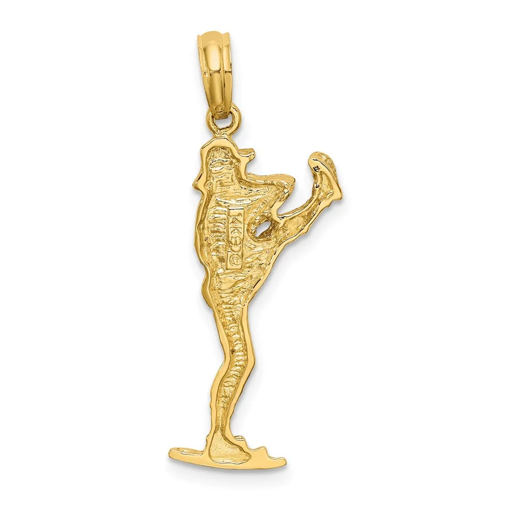 14K 2-D Baseball Pitcher On Mound Charm
