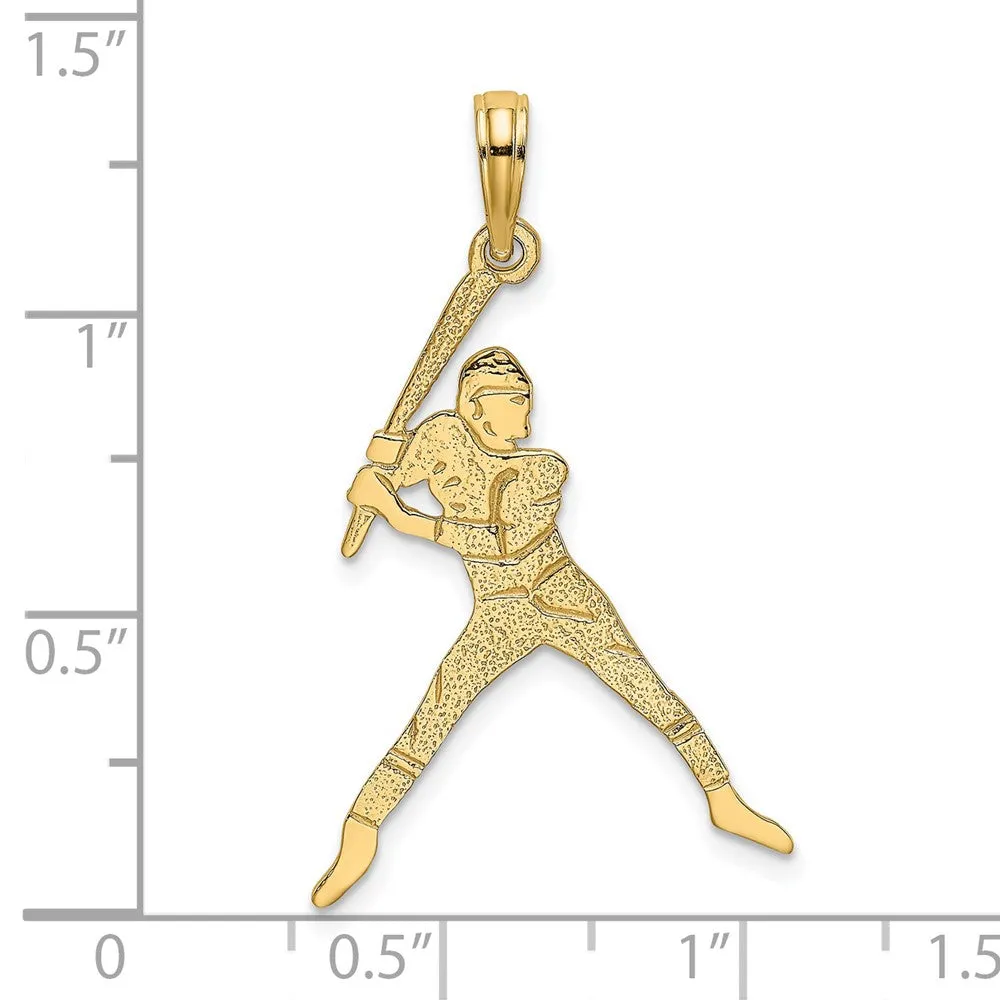 14K Baseball Batter Charm