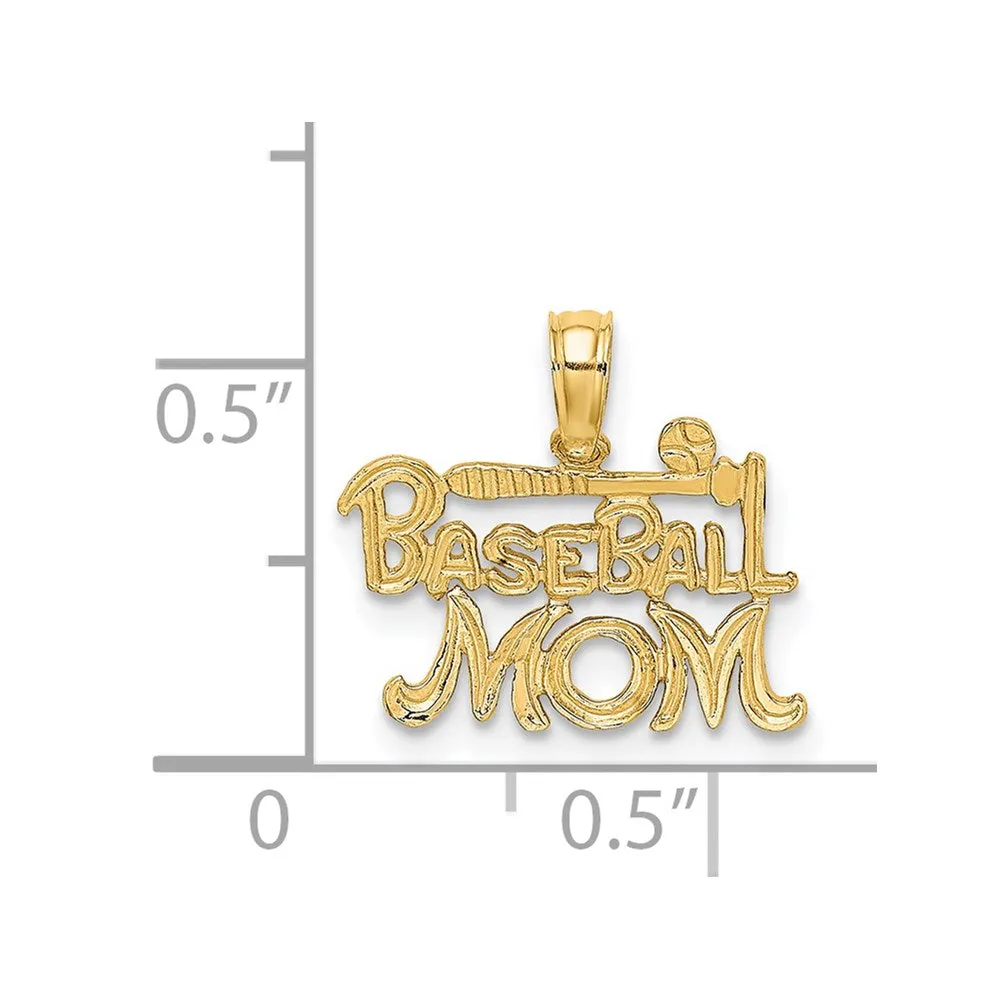 14K BASEBALL MOM Charm