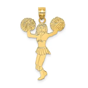14k Cheerleader w/Pom-Poms Charm