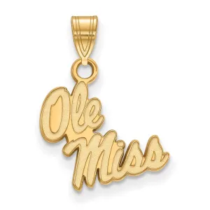 14k Gold University of Mississippi Ole Miss Small Pendant