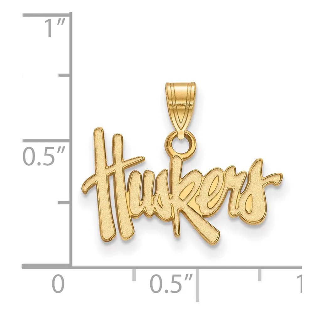 14k Gold University of Nebraska Huskers Small Pendant