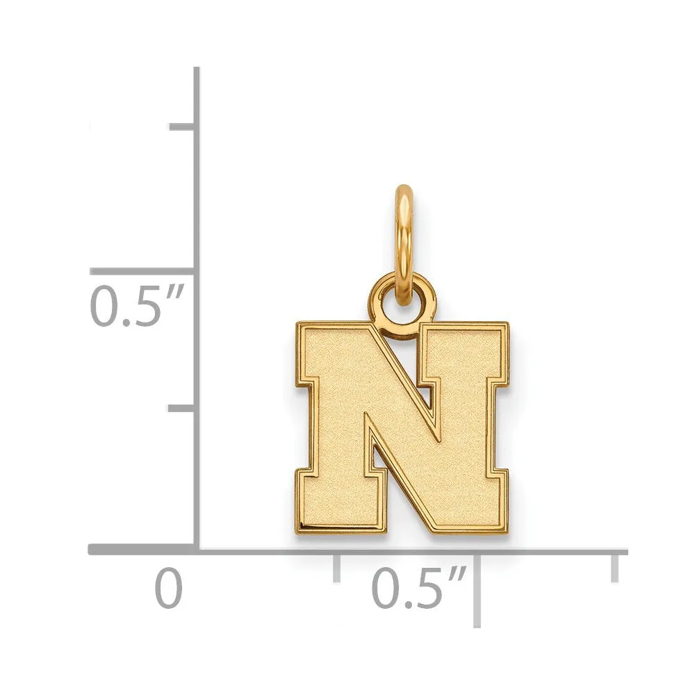 14k Gold University of Nebraska Letter N Extra Small Pendant