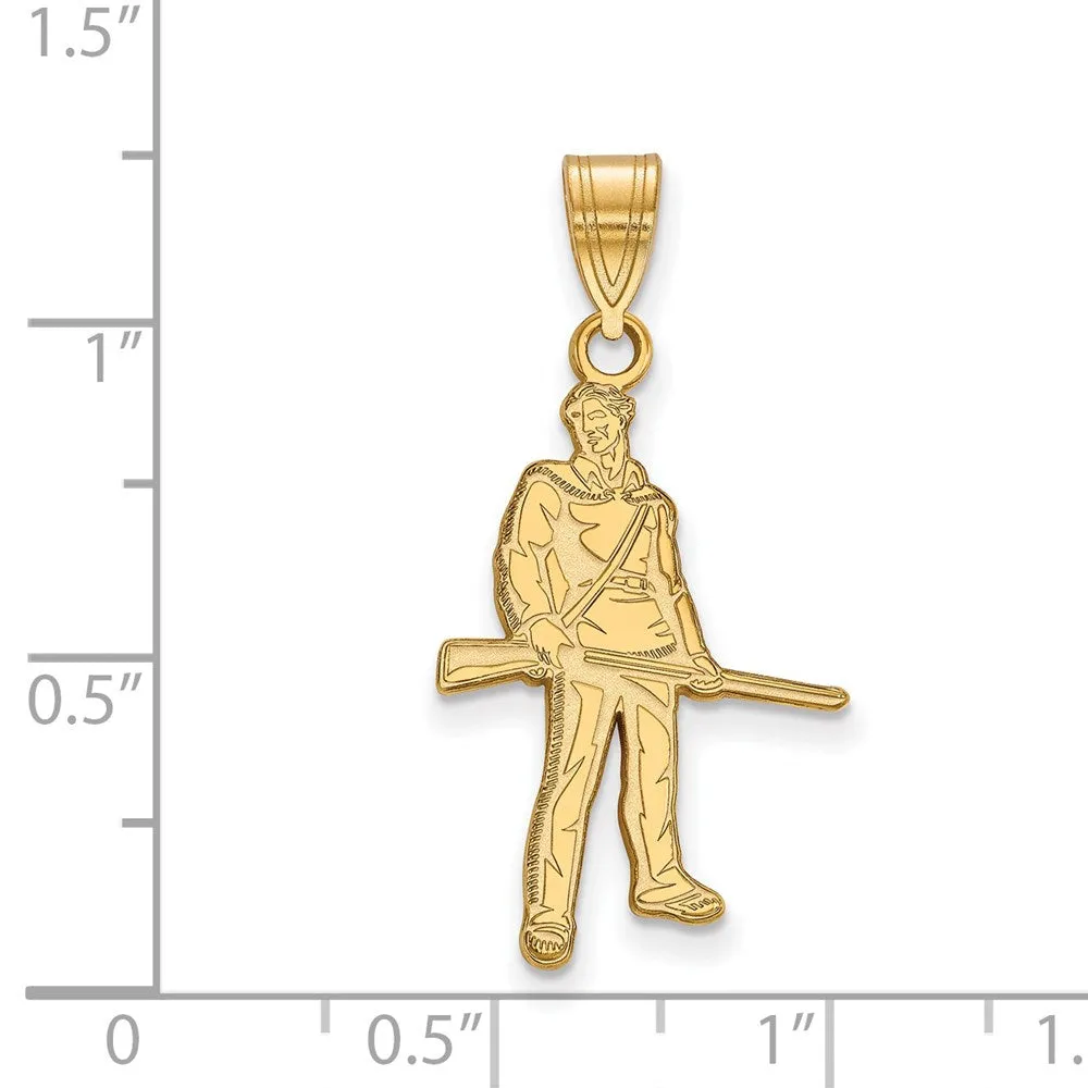 14k Gold West Virginia University Mountaineer Medium Pendant