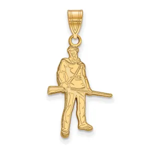 14k Gold West Virginia University Mountaineer Medium Pendant