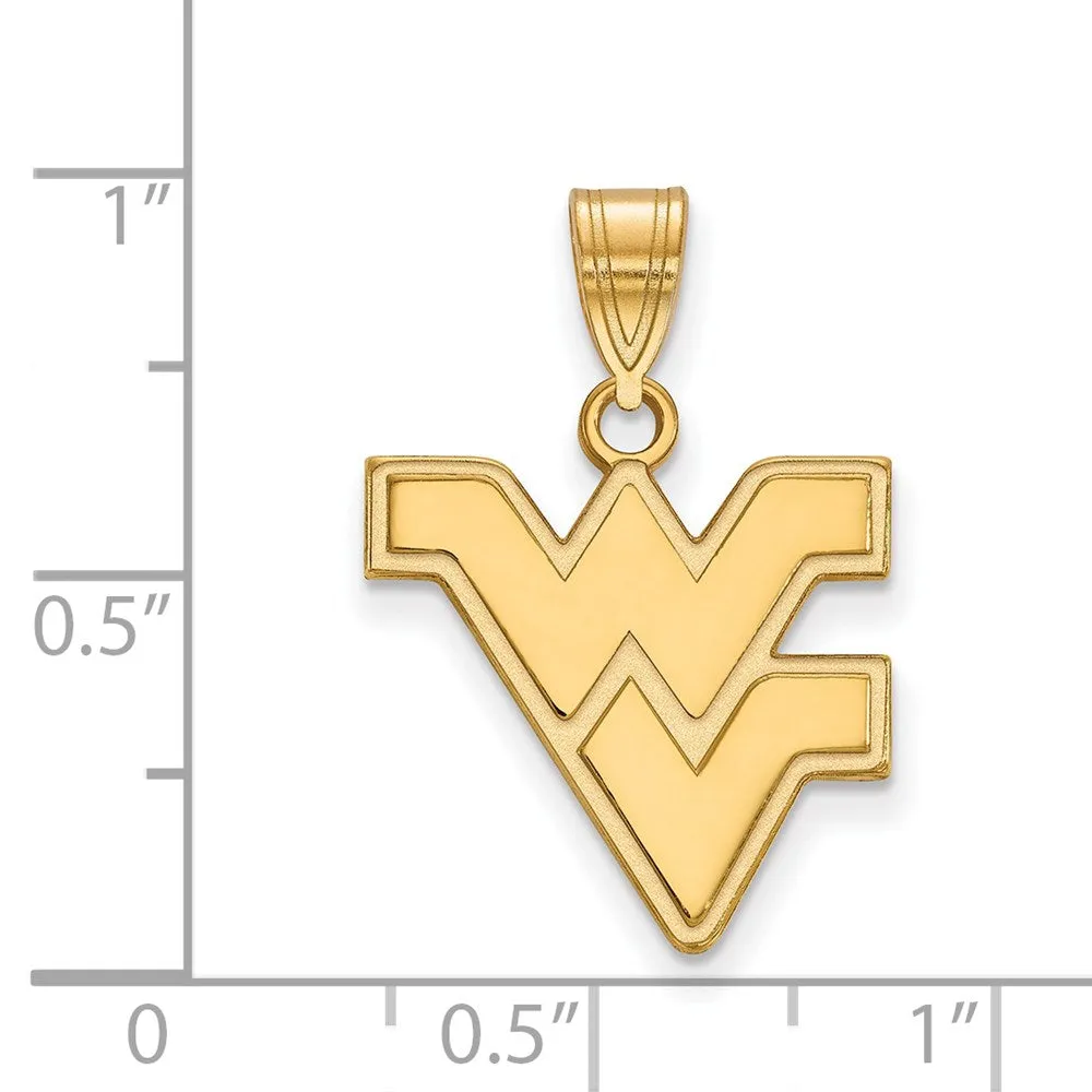 14k Gold West Virginia University W-V Medium Pendant