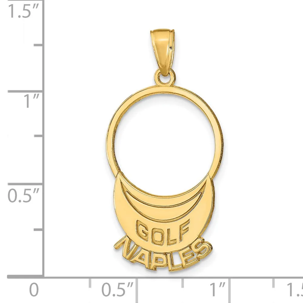 14k GOLF NAPLES Visor Pendant
