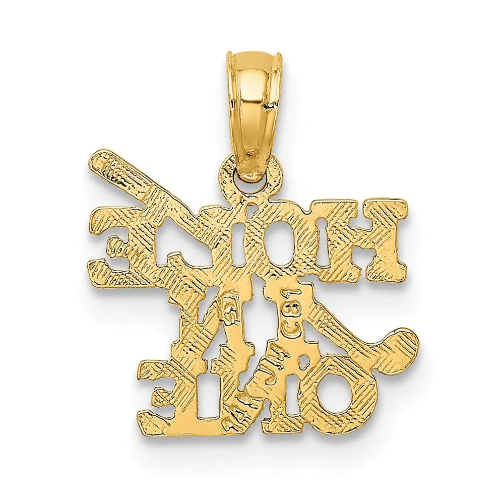 14K HOLE IN ONE w/Golf Club Charm