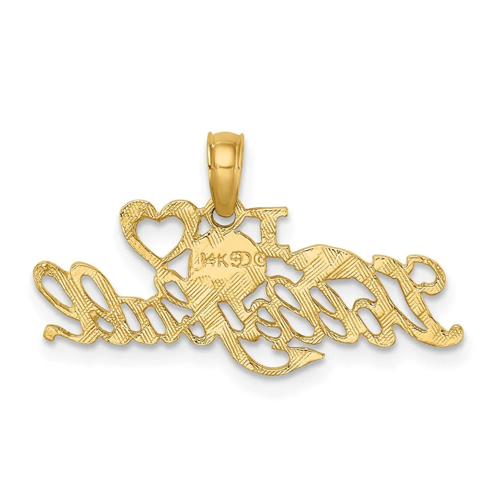 14K I HEART  VOLLEYBALL Charm