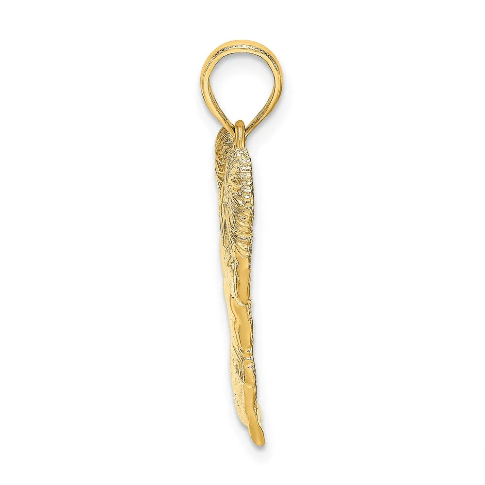 14k Solid Open-Backed Cheerleader Charm