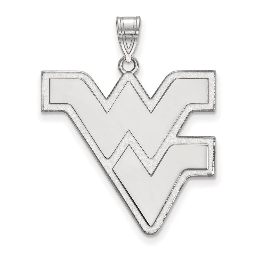 14K White Gold West Virginia University XL Pendant