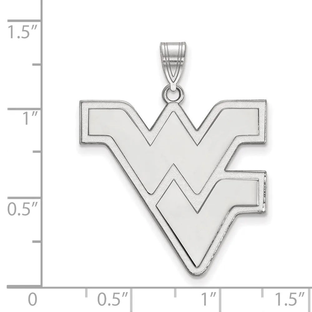 14K White Gold West Virginia University XL Pendant