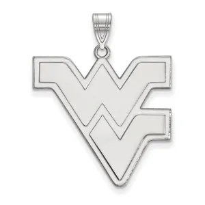 14K White Gold West Virginia University XL Pendant