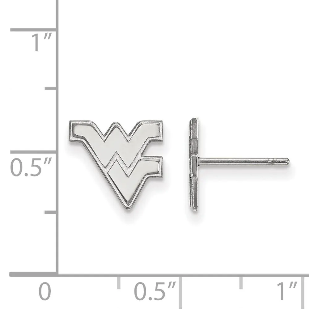 14K White Gold West Virginia University XS Post Earrings
