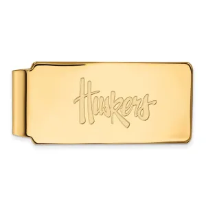 14K Yellow Gold University of Nebraska Money Clip