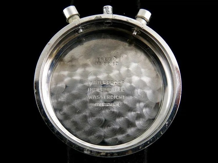 1930's Breitling Vintage "Clamshell" - World's First Waterproof Chronograph - Stainless Steel