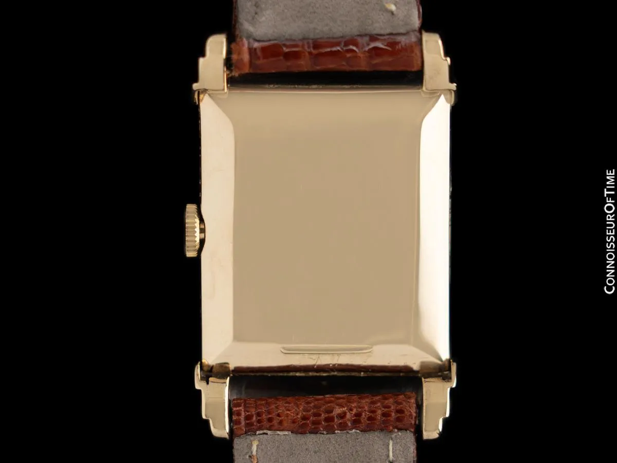1940's Tiffany & Co. Mens Semi-Top Hat Style Vintage Dress Watch - 14K Gold