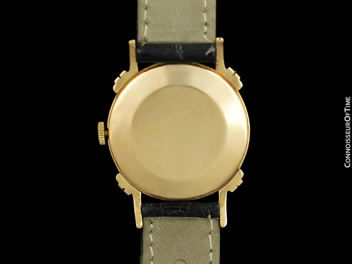 1943 Jaeger-LeCoultre Vintage Mens Midsize Watch, Beautiful Case - 14K Gold
