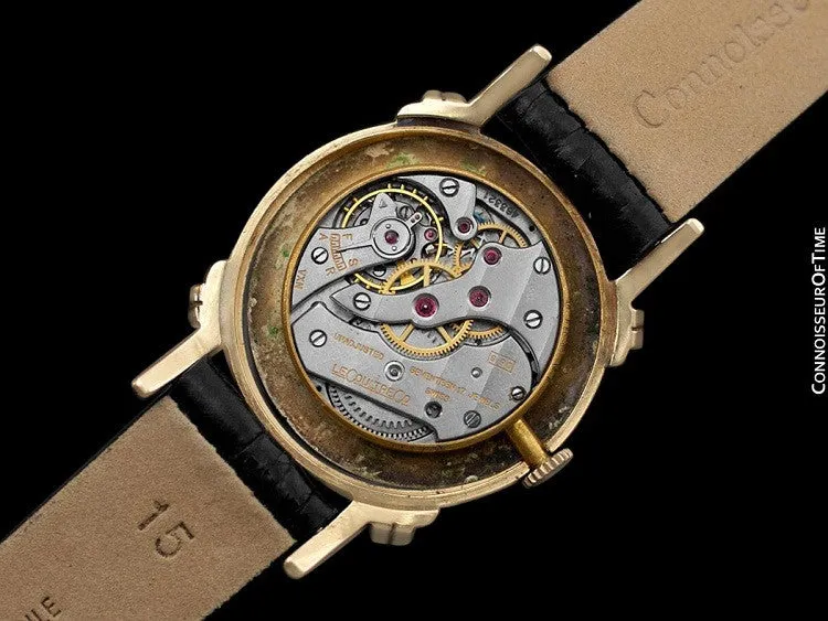 1944 Jaeger-LeCoultre Vintage Mens Midsize Watch, Beautiful Case - 14K Gold
