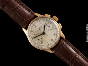 1946 Breitling Premier Vintage Pilot's / Aviator's Chronograph, 18K Rose Gold