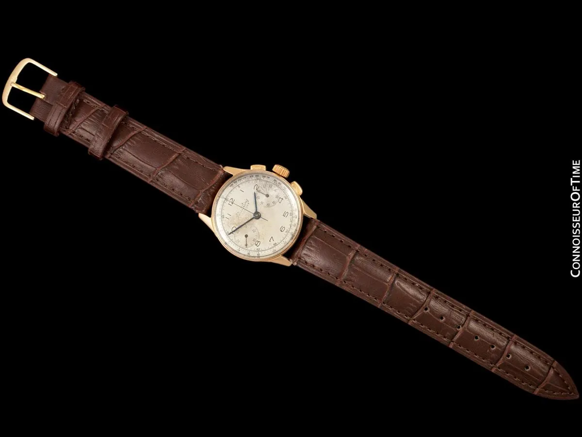 1946 Breitling Premier Vintage Pilot's / Aviator's Chronograph, 18K Rose Gold