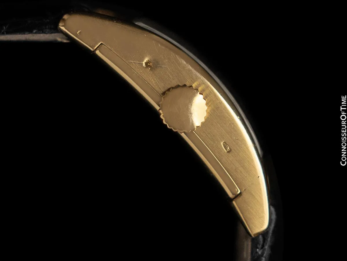 1950's Patek Philippe "Tegola" Vintage Mens Rectangular Watch - 18K Gold