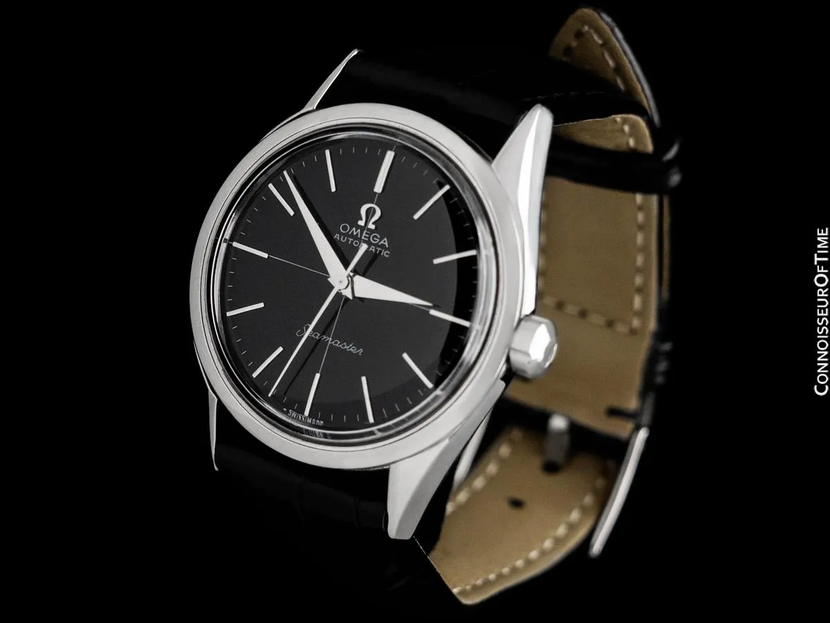 1954 Omega Seamaster Mens Midsize Vintage Automatic Watch - Stainless Steel
