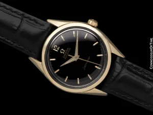 1956 Omega Seamaster Mens Midsize Vintage Automatic Watch - 14K Gold Shell & Stainless Steel