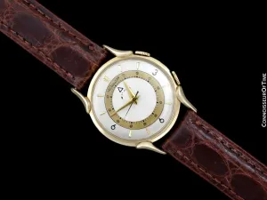 1957 Jaeger-LeCoultre Memovox Vintage Mens Reveil Wrist Alarm - 14K Gold
