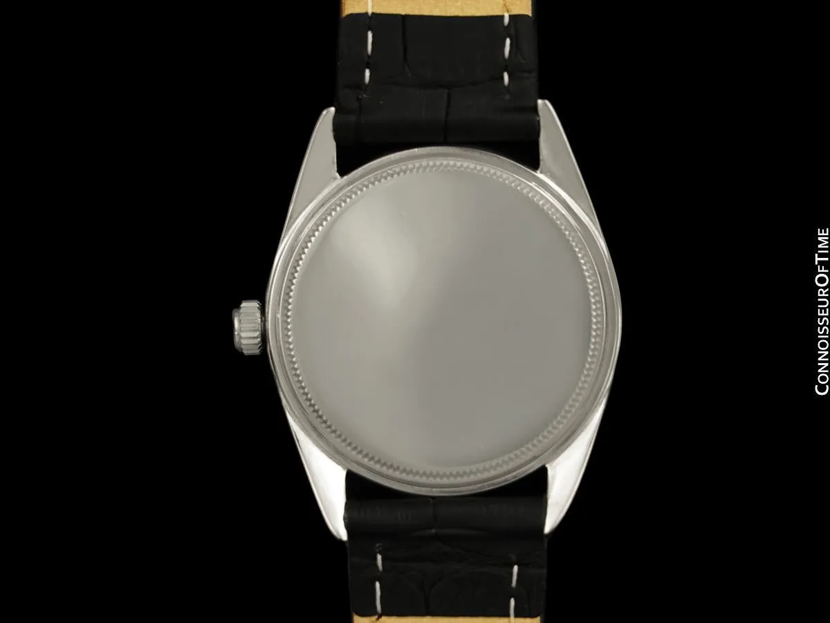 1958 Rolex Oyster Shock-Resisting Classic Vintage Mens Handwound Watch - Stainless Steel & 18K Rose Gold