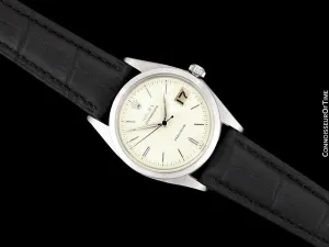 1958 Rolex Oysterdate Vintage Mens Handwound Watch with Roulette Date - Stainless Steel