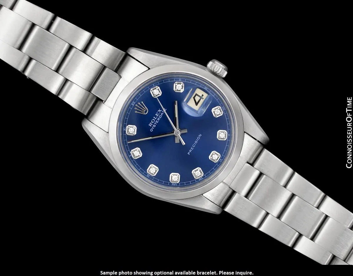 1958 Rolex Oysterdate Vintage Mens Handwound Watch with Roulette Date - Stainless Steel