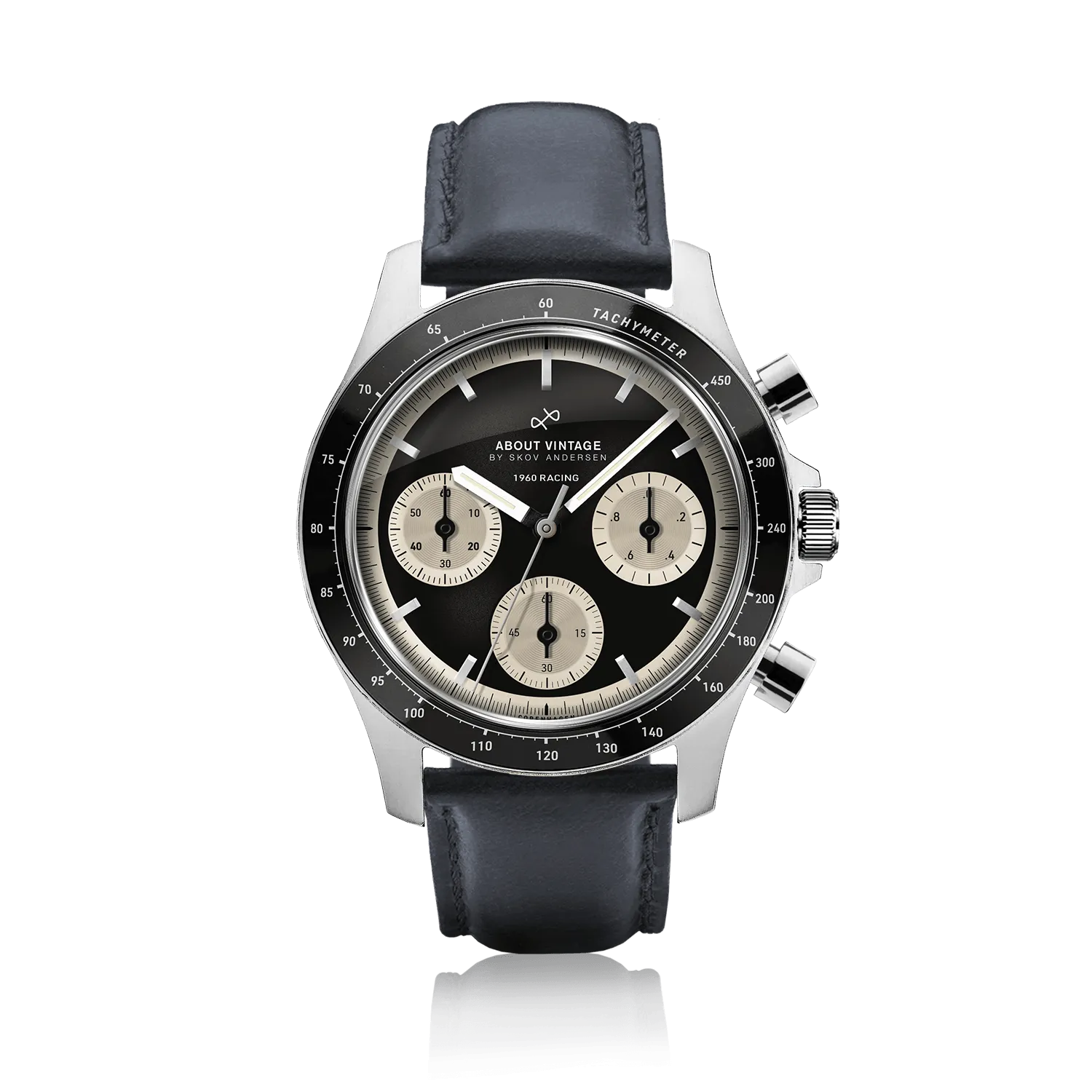 1960 Racing Chronograph, Steel / Black & Off White