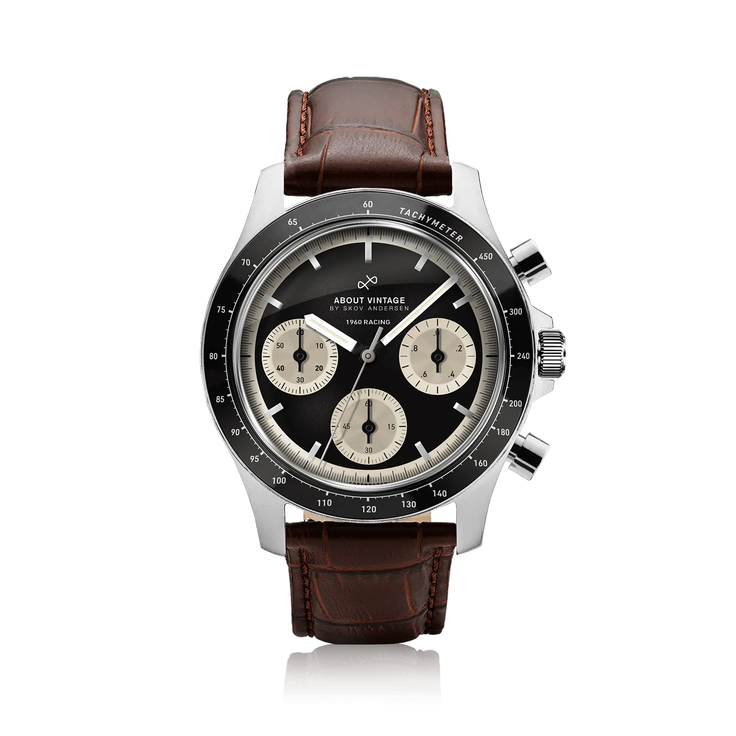 1960 Racing Chronograph, Steel / Black & Off White