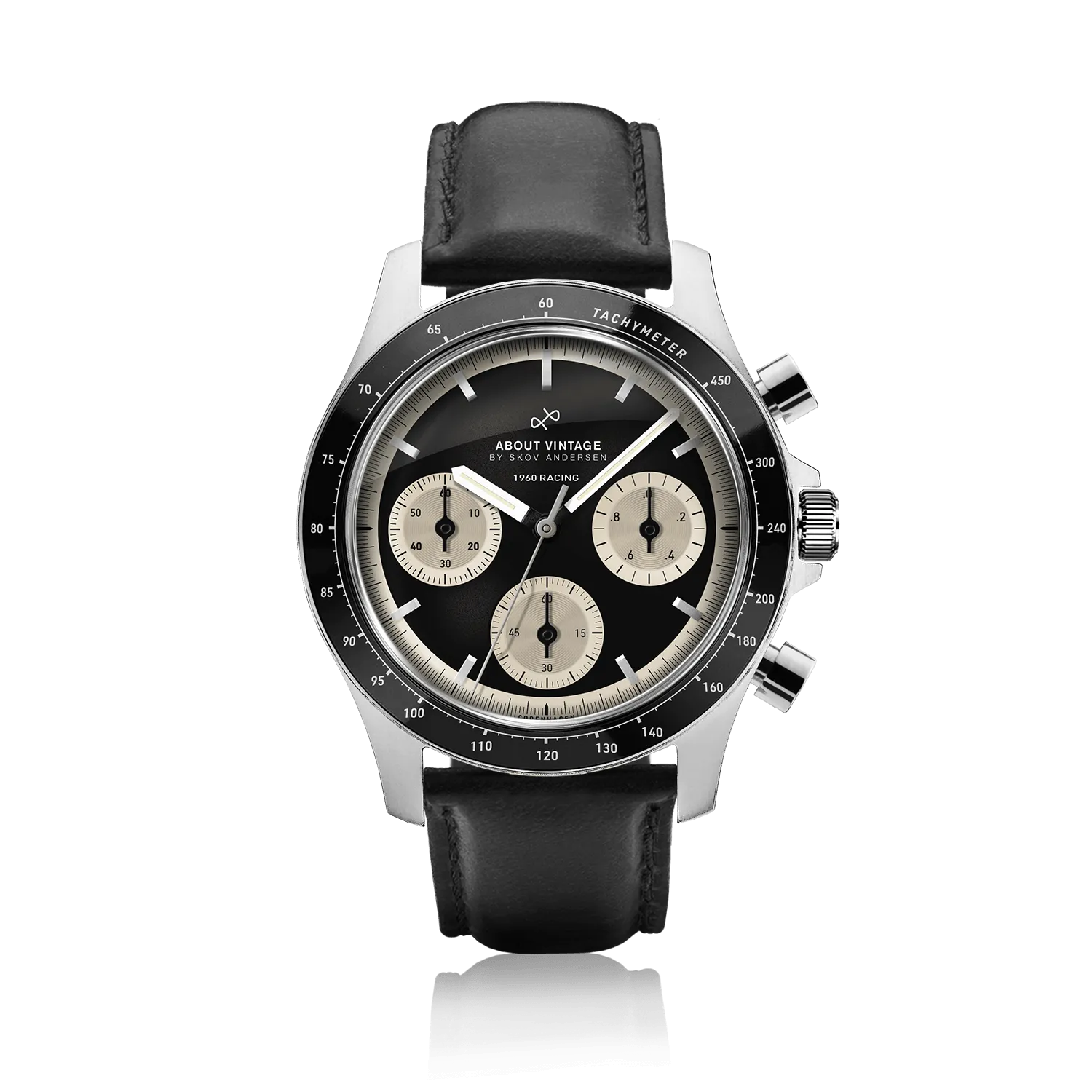 1960 Racing Chronograph, Steel / Black & Off White