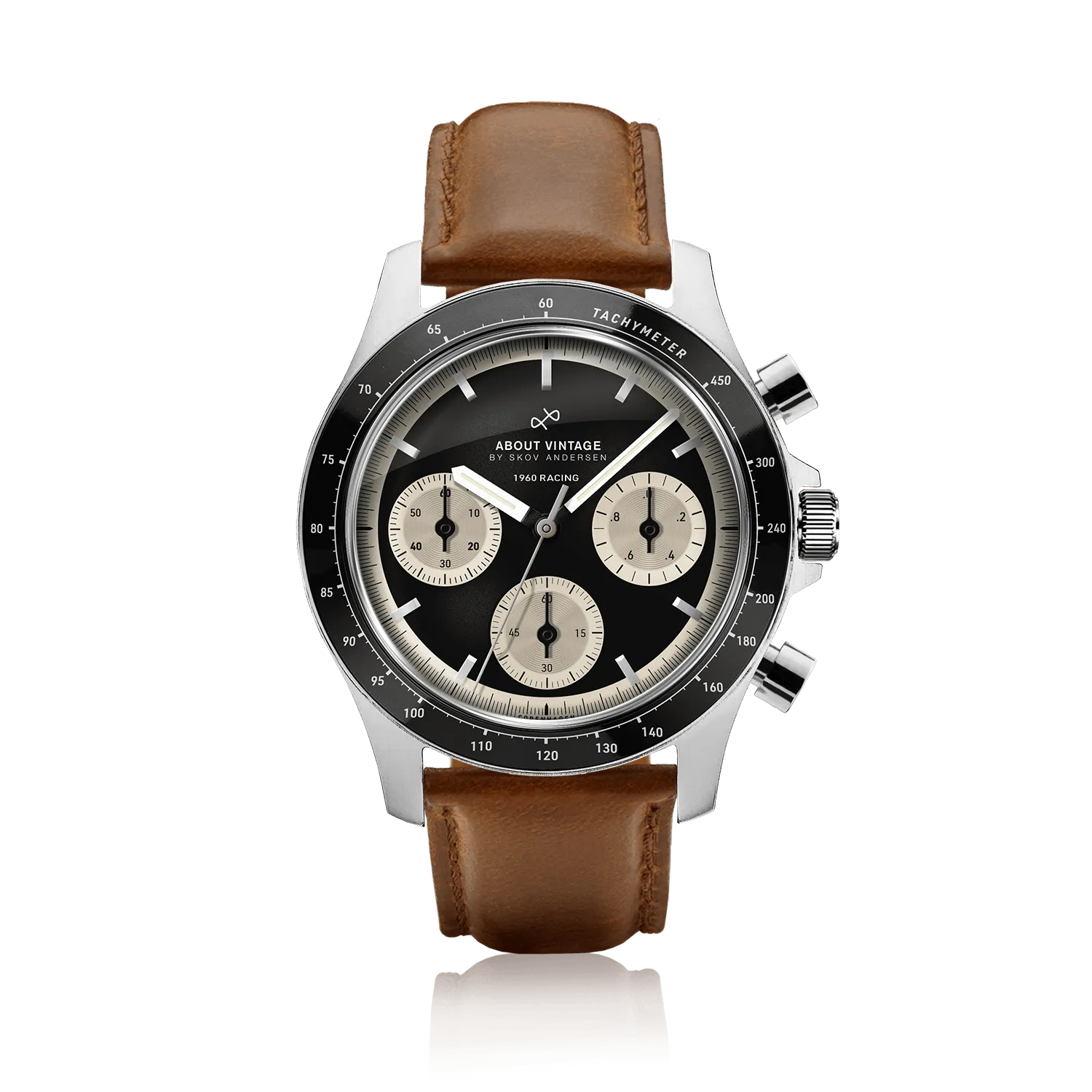 1960 Racing Chronograph, Steel / Black & Off White