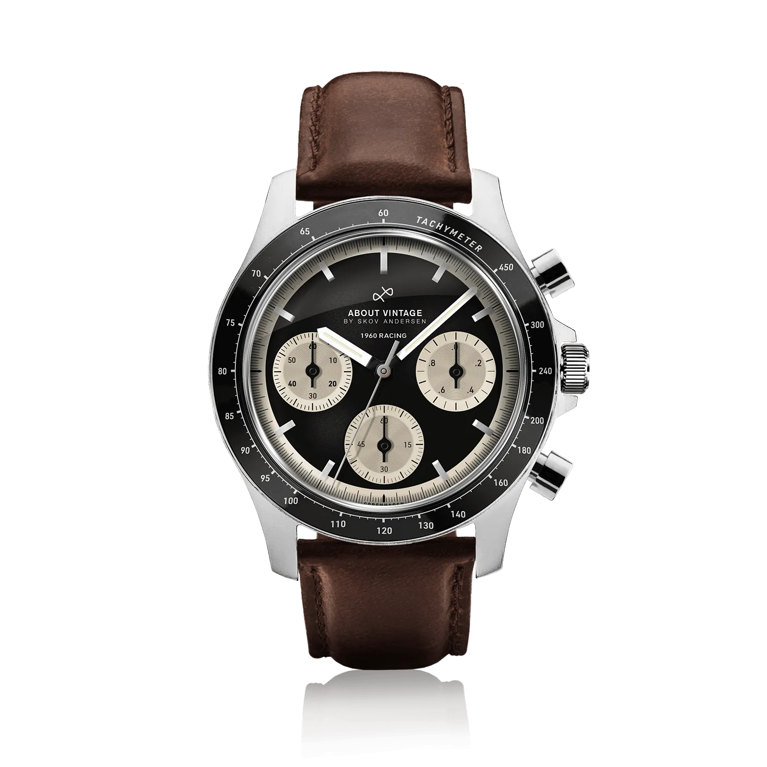 1960 Racing Chronograph, Steel / Black & Off White