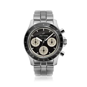 1960 Racing Chronograph, Steel / Black & Off White