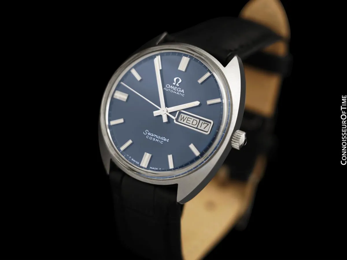 1960's Omega Seamaster Cosmic Vintage Mens Day Date Watch - Stainless Steel