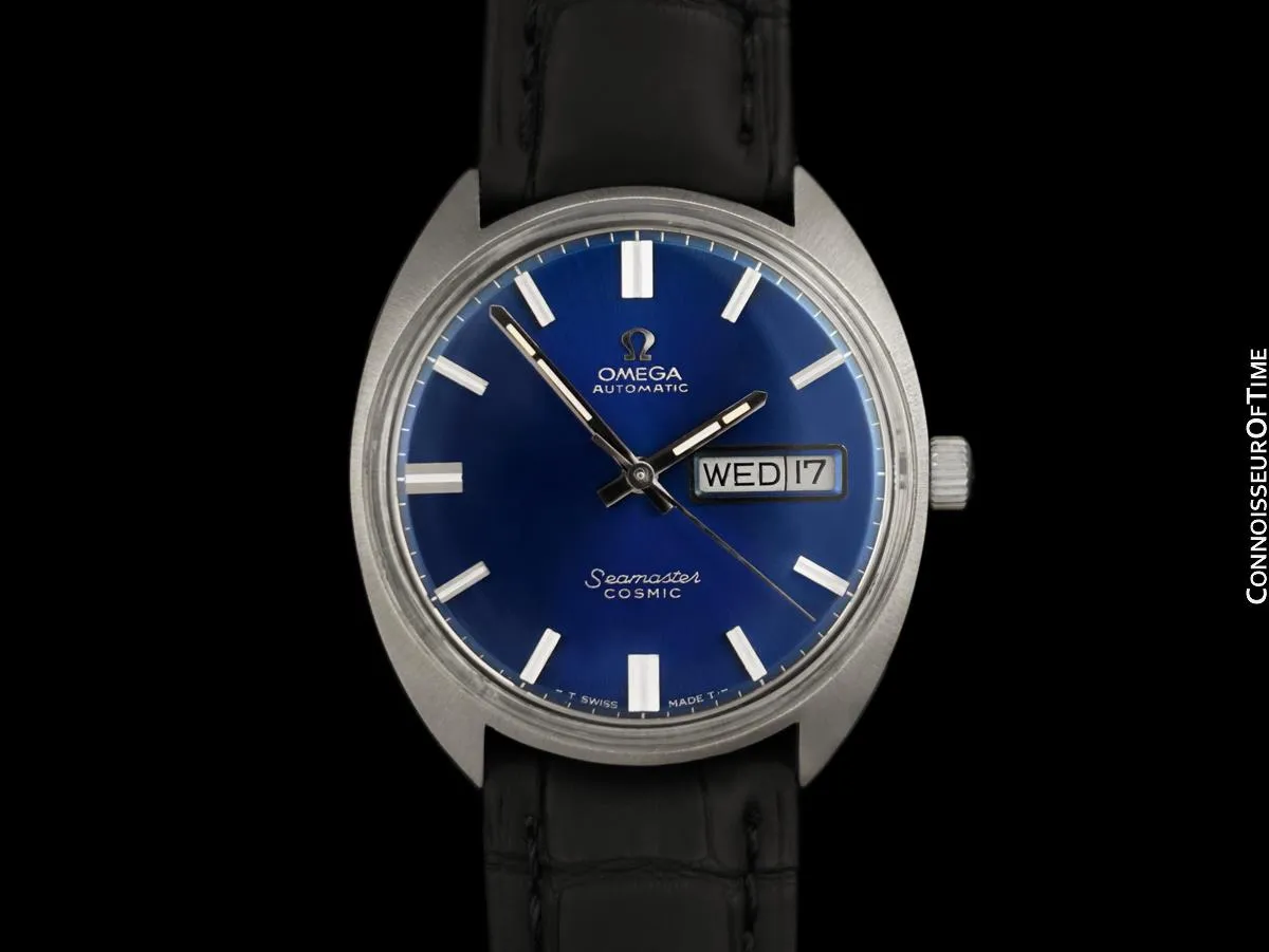 1960's Omega Seamaster Cosmic Vintage Mens Day Date Watch - Stainless Steel