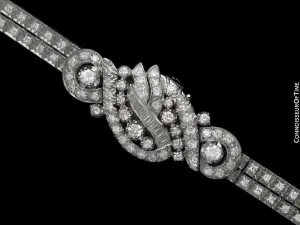 1960's Vintage Ladies Watch with Omega Movement - 14K White Gold & Approx. 3 Carats of Diamonds