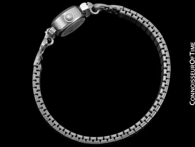 1961 Longines Vintage Ladies Dress Watch- 14K White Gold & Diamonds