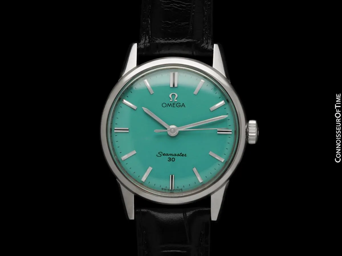 1961 Omega Seamaster 30 Vintage Mens Handwound Watch, Larger 35mm Model - Stainless Steel